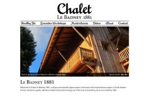 Website for Chalet le Badney 1881 in Morillon